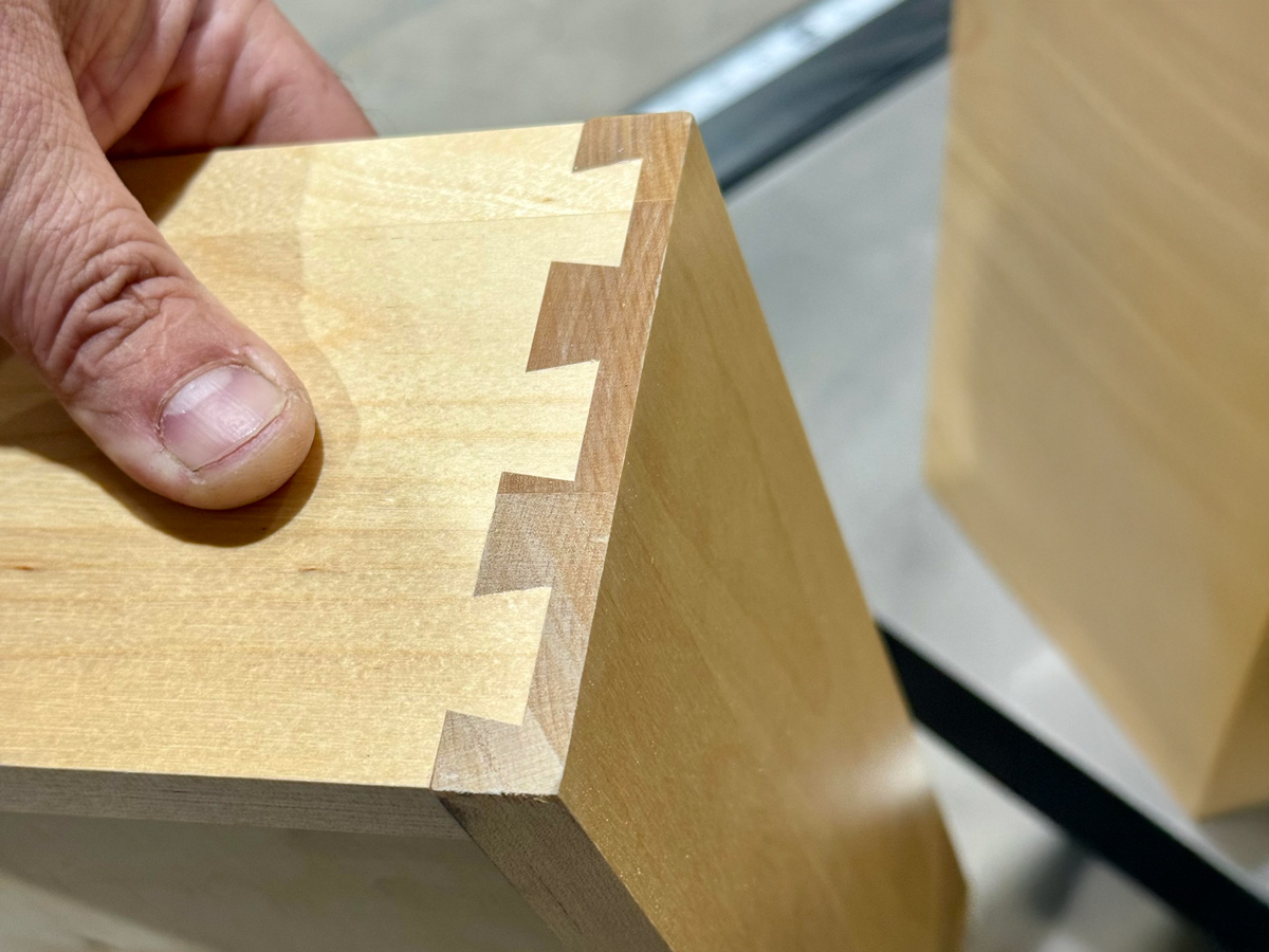 This image shows high quality dovetail joinery. 